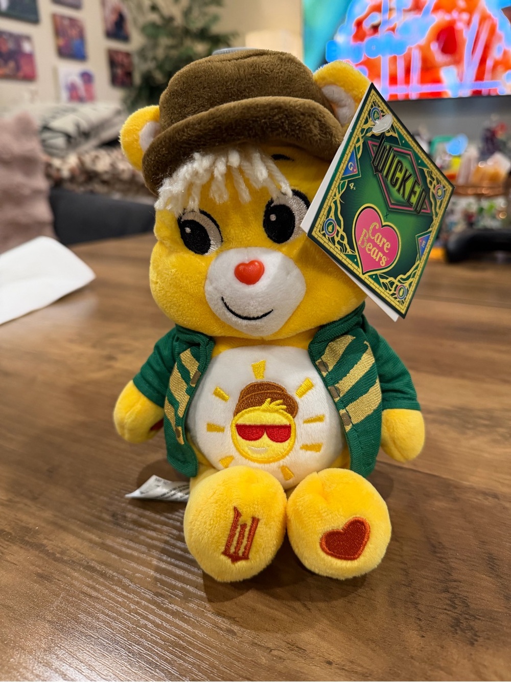Wicked Care Bears funshine bear as scarecrow